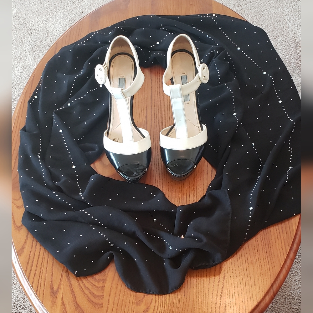 Prada platform heels, black & white, size 37EU - Picture 1 of 13